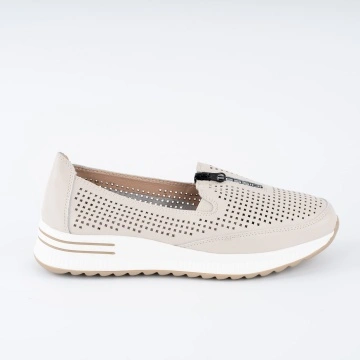 Pantofi Casual K7 Piele Naturala Beige