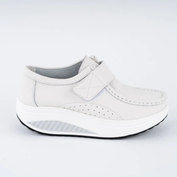 Pantofi Casual K4 Piele Naturala White