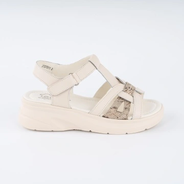 Sandale K1 Piele Naturala Beige