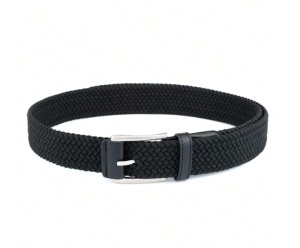 Curea elastica unisex The Casius, 105cm, negru, material textil elastic, latime 3,5cm - Img 5
