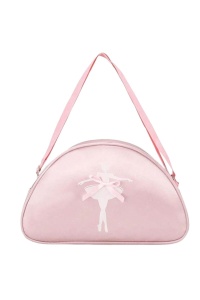 Geanta pentru dans, fitness, balet cu bareta pe un singur umar pentru copii, model Balerina, 35x21 cm, culoarea roz - Img 2