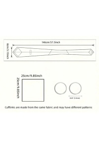 Set pentru barbati clasic, material satinat, include cravata, batista si butoni, culoarea maro, theCasius.® - Img 2