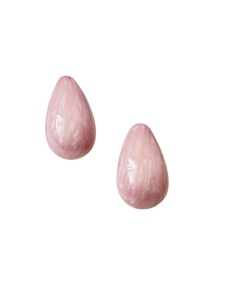 Cercei in forma de picatura, 2.7 x 1.6 cm, culoarea roz cires