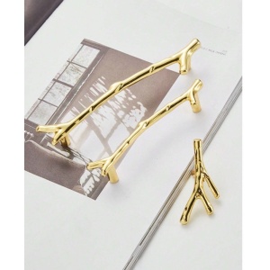 Maner din aliaj pentru sertar si dulap, model crenguta de copac, design decorativ elegant - Img 5