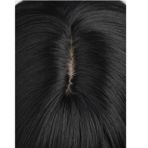 Peruca pentru femei, par lung drept, cu breton, culoarea brunet - Img 5