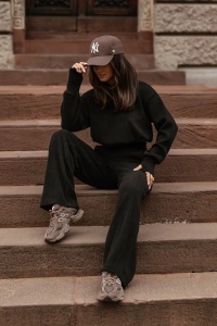 Set catifea HOPE - Negru