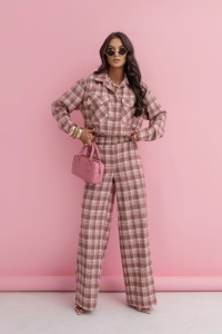 Set QUEENS - Roz + gri-taupe