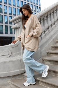 Bluza sport femei - Bej