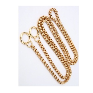 Curea pentru geanta dama tip lant, accesoriu pentru geanta din metal pentru calatorie, potrivire universala, model B, culoarea auriu - Img 3