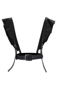 Curea tip ham vestimentar pentru dama cu volane, catarame metalice, culoarea negru - Img 4