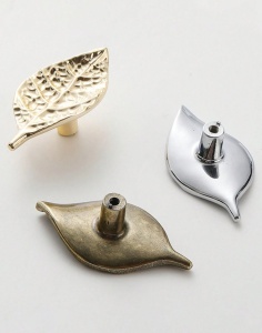 Maner frunza vintage pentru dulap si sertar, stil nordic, design decorativ elegant - Img 4