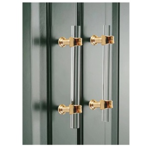 Maner sertar din rasina tip banda, transparent cu detalii aurii, pentru sertare si dulapuri, design elegant - Img 5
