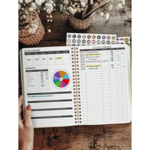Planificator de Buget Lunar, 112 Foi, Jurnal pentru Economii și Gestionarea Cheltuielilor, verde - Img 3