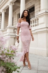 Rochie CALMA - Roz pudrat