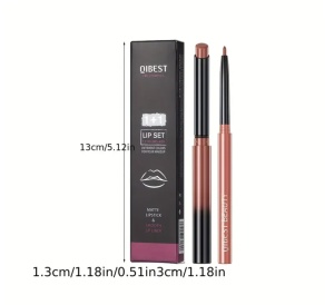 Set Lip kit format din creion de buze si ruj solid, ultrarezistent, culori pigmentate, culoarea 005 - Img 6