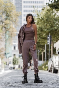 Set trening Milano 3 piese - gri-taupe - Img 2