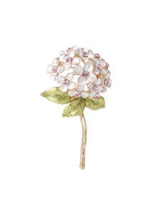 Brosa floare Hortensie, dimensiuni 5.4 x 3.3 cm