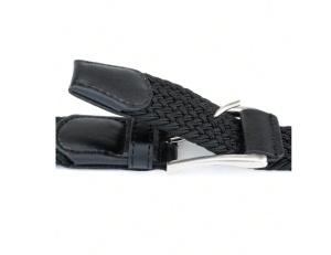 Curea elastica unisex The Casius, 105cm, negru, material textil elastic, latime 3,5cm - Img 6