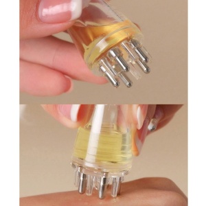 Dispozitiv mic cu bile tip pieptene pentru masarea scalpului cu ulei, 2,5 x 2,5 x 5 cm - Img 3