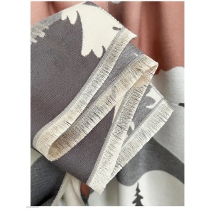 Esarfa lunga tip sal pentru dama din materiale premium, model peisaj montan, multicolor - Img 5