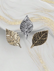 Maner frunza vintage pentru dulap si sertar, stil nordic, design decorativ elegant