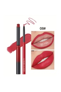 Set Lip kit format din creion de buze si ruj solid, ultrarezistent, culori pigmentate, culoarea 008