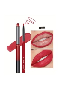 Set Lip kit format din creion de buze si ruj solid, ultrarezistent, culori pigmentate, culoarea 008 - Img 2