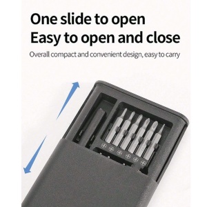 Set surubelnite de precizie 25 in 1, otel rulat, unelte magnetice mini pentru reparatii telefon, laptop, consola de jocuri, ochelari si electronice - Img 4
