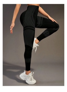 Colanti material respirabil, model Studio, potriviti pentru yoga, fitness, marimea L, culoarea negru, theCasius.® - Img 3