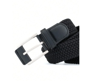 Curea elastica unisex The Casius, 105cm, negru, material textil elastic, latime 3,5cm - Img 3