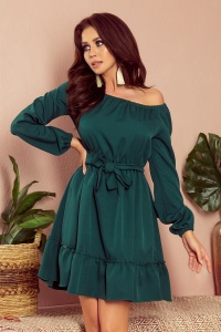 DAISY Rochie cu volane - VERDE