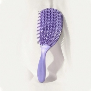 Perie de par, descalcire usoara par umed sau uscat, anti-rupere, 23 x 7 cm, culoarea mov, theCasius.® - Img 2