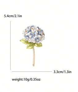 Brosa floare Hortensie, dimensiuni 5.4 x 3.3 cm - Img 5
