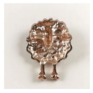 Brosa model Oita cu perle faux, 5.6 x 4.3 cm, culoarea alb - Img 3