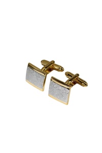 Butoni pentru camasa, design geometric, aspect elegant, dimensiune 1.5 cm, culoarea auriu si argintiu, The Casius.®