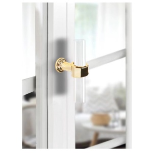 Maner sertar din rasina tip banda, transparent cu detalii aurii, pentru sertare si dulapuri, design elegant - Img 6