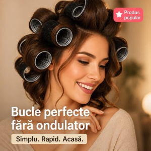 Set Bigudiuri Par Autoadezive cu Cleme, 12 Bucati, Pentru Volum si Bucle Naturale, Fara Caldura, Reutilizabile, Styling Rapid Acasa, Negru - Img 3