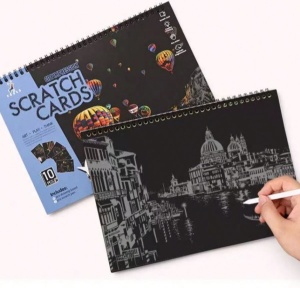 Set de 10 coli razuibile, Scratch Book design Orasele Lumii, varianta Modern, activitate relaxanta pentru copii si adulti - Img 4