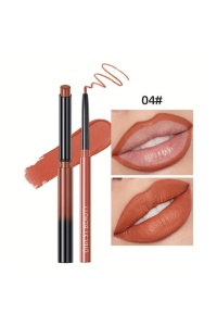 Set Lip kit format din creion de buze si ruj solid, ultrarezistent, culori pigmentate, culoarea 004
