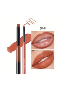 Set Lip kit format din creion de buze si ruj solid, ultrarezistent, culori pigmentate, culoarea 004 - Img 2