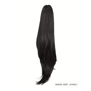 Extensie de par model coada de cal, prindere cleste, lungime 60 cm, culoarea negru - Img 2