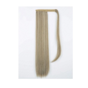 Extensie de par tip coada cu accesoriu de prindere, infasurat in jurul parului, lungime 55 cm, culoarea blond - Img 4