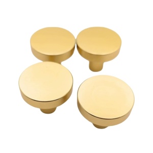 Set 4x Buton de sertar din aliaj, maner rotund minimalist pentru sertar sau dulap, 2.5 x 2.3 x 1.5 cm, culoarea auriu - Img 2