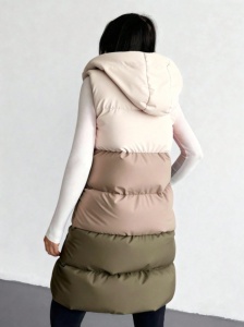 Vestă damă cu glugă, design multicolor, stil casual modern, călduroasă și confortabilă - Img 4