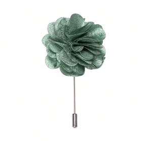 Set cravata barbati 5 piese, model abstract, satin tip matase, cu ac de cravata argintiu, batista, butoni si ac rever, ideal cadou, business si evenimente elegante, culoarea verde deschis - Img 5