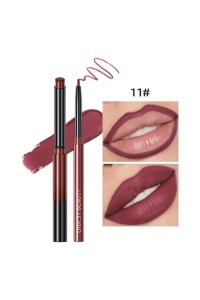 Set Lip kit format din creion de buze si ruj solid, ultrarezistent, culori pigmentate, culoarea 011