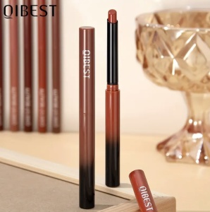 Set Lip kit format din creion de buze si ruj solid, ultrarezistent, culori pigmentate, culoarea 009 - Img 5