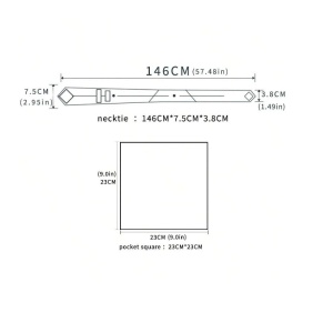 Set pentru barbati, include cravata, batista de buzunar, butoni, clema de cravata in design clasic, culoarea albastru si maro, The Casius.® - Img 3