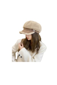 Bereta pentru dama potrivita pentru sezonul rece, diametru 58 cm, culoarea bej, The Casius.® - Img 2