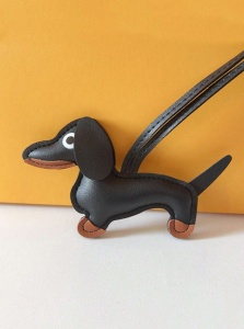 Breloc de tip Bag charm in forma de catel, negru - Img 3
